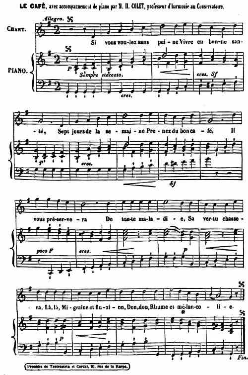 COFFEE—A CHANSON; MUSIC BY COLET, 1711