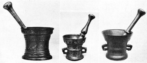 Bronze and Brass Mortars of the Seventeenth Century Used for Making Coffee Powder
